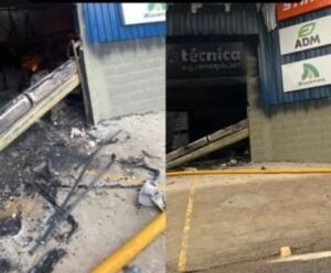 VÍDEO | Incêndio de grandes proporções atinge empresa em Rive
