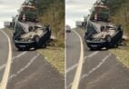 Furto em Marataízes: perseguição policial termina com capotamento