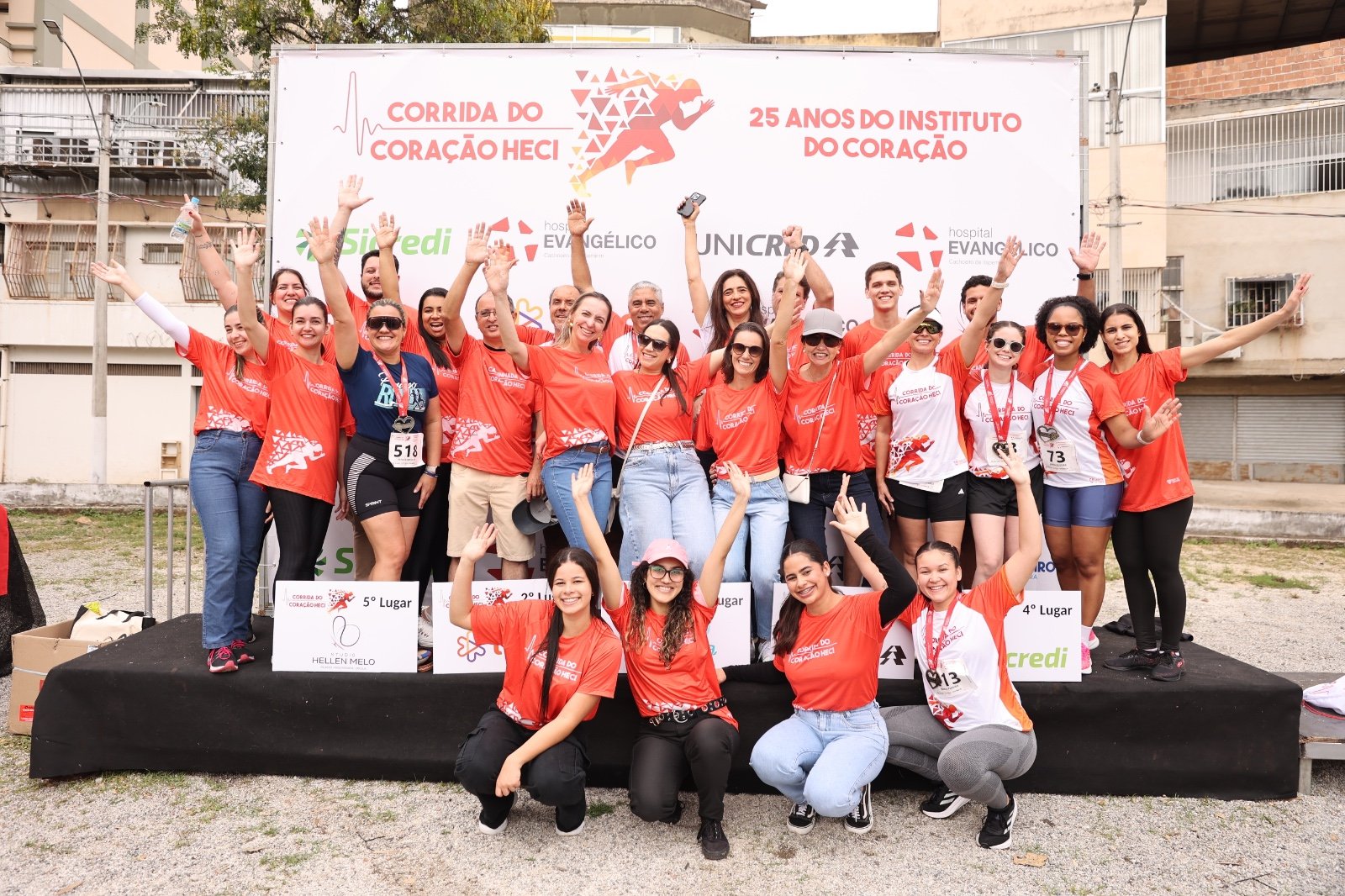 A foto mostra a 1ª Corrida e Caminhada do Coração - HECI - 2025