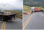 Anchieta: acidente envolvendo carreta interdita BR-101