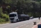 Piúma: acidente com carreta deixa mulher ferida na Rodovia do Contorno