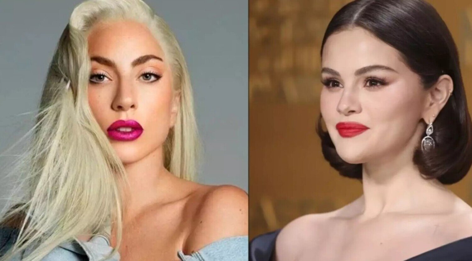 A foto mostra Lady Gaga e Selena Gozmez vítimas de estresse oxidativo