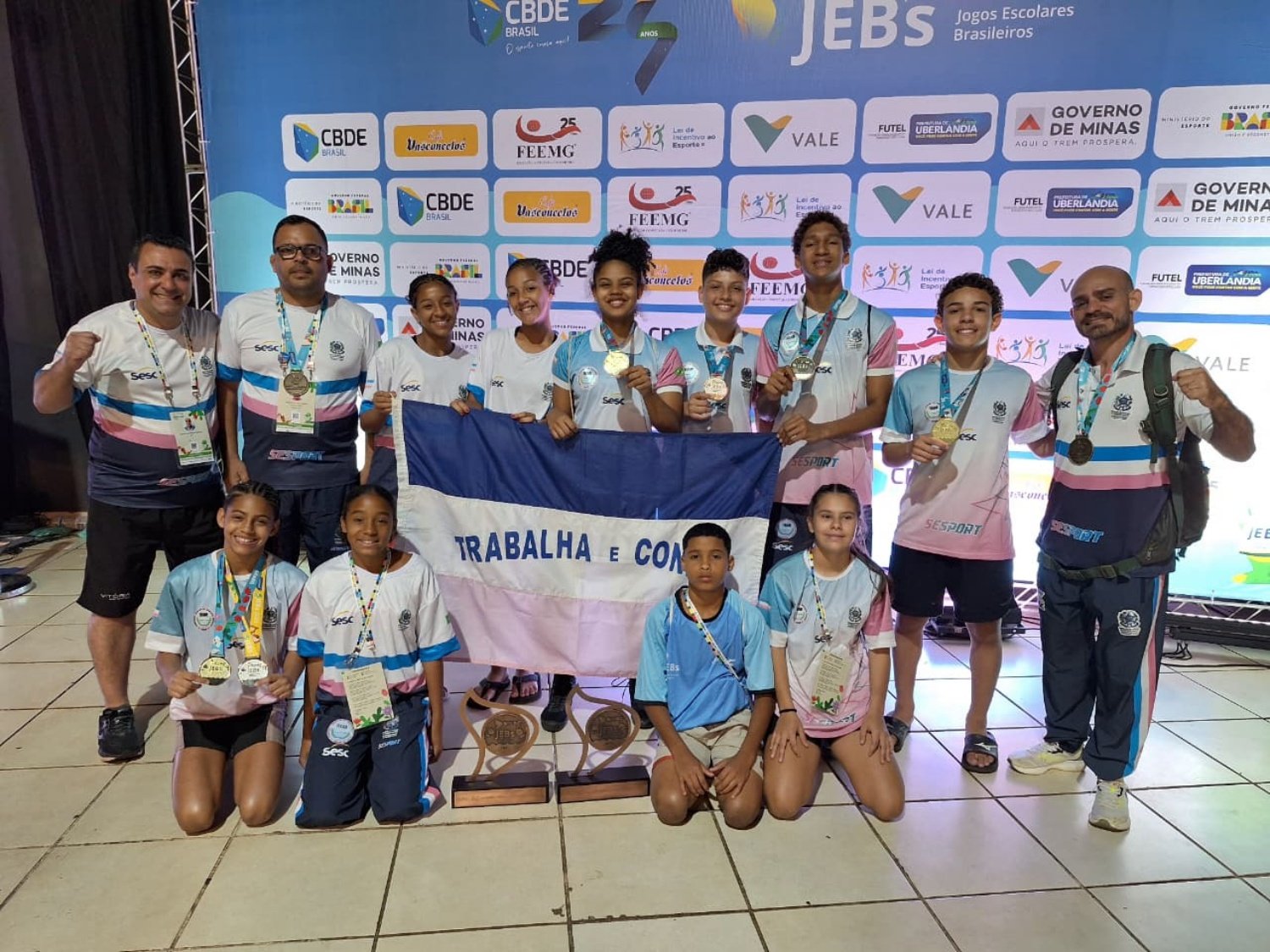 jogos escolares brasileiros espírito santo medalhas