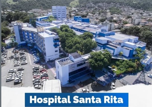 A foto mostra o hospital Santa Rita - ES