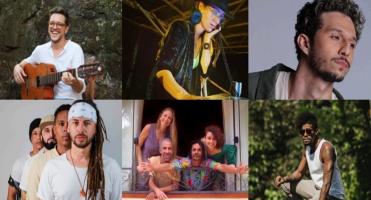 Montagem mostrando os artitias que vão participar do evento Cultura em Toda Parte em Patrimônio da Penha
