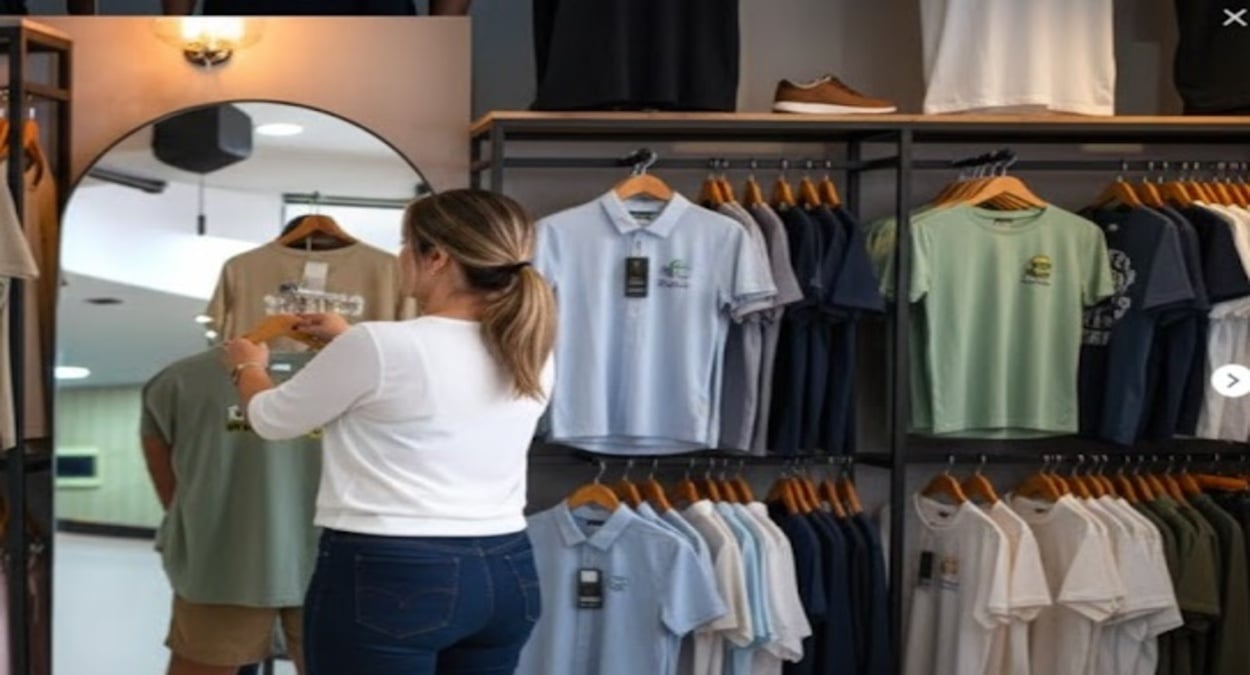 a imagem mostra uma vendedora em uma loja de roupas - loja de roups abre vagas para vendedor