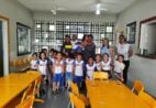 Patrulha Escolar realiza visita tranquilizadora em escola de Mimoso do Sul
