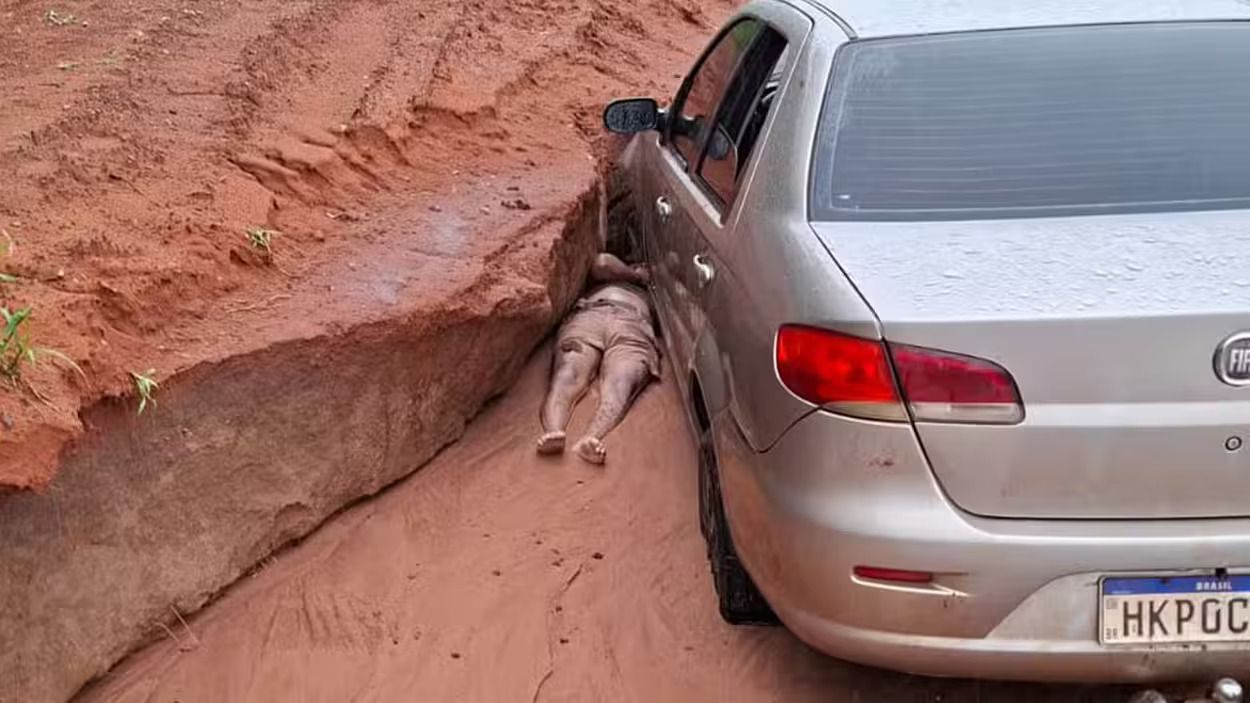 resgate de homem preso sob carro em Minas Gerais