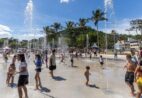 Parque da Prainha atrai famílias com fonte interativa em Vila Velha