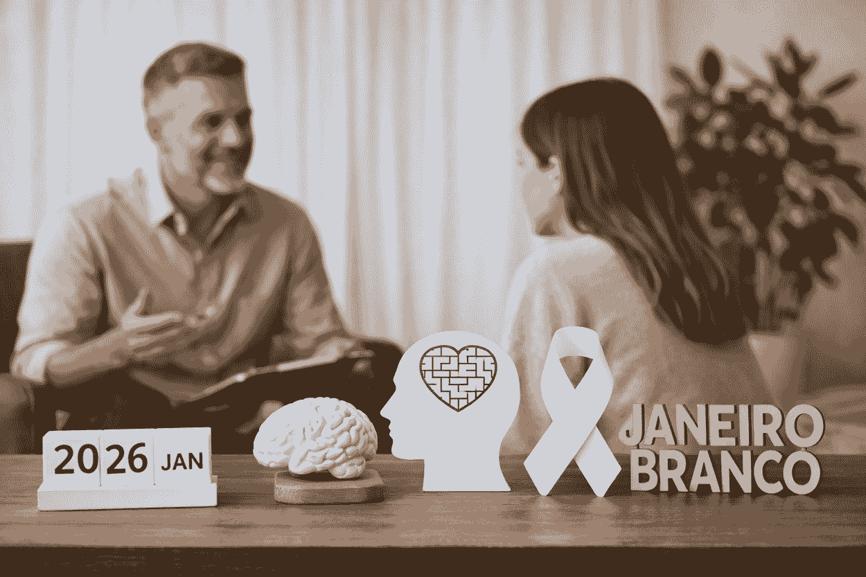 A foto mostra ação da Unimed Sul Capixaba - Janeiro Branco