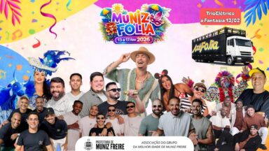 Muniz Freire divulga programação oficial do Carnaval Muniz Folia 2026