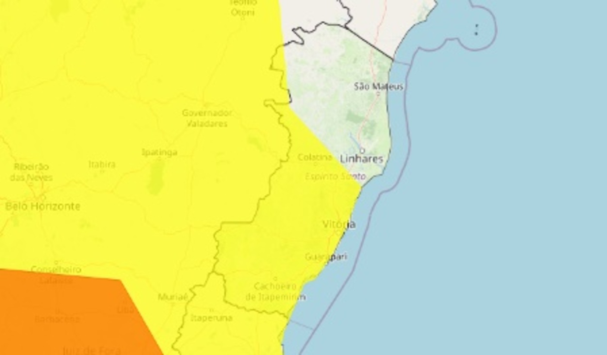 alerta de chuvas intensas - chuvas no ES - chuvas - inmet