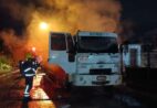 Bombeiros controlam incêndio em caminhão no bairro Industrial de Iúna