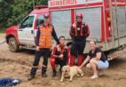 Bombeiros resgatam cadela ilhada em rio de Conceição do Castelo