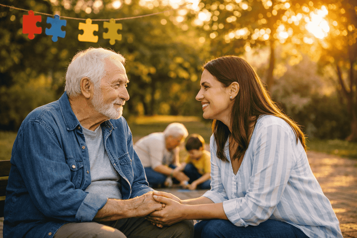 A foto mostra autismo em idosos