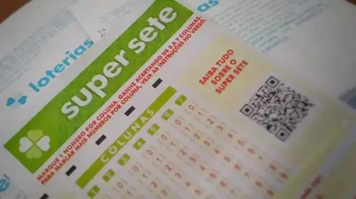 Imagem ilustra bilhete da Super Sete