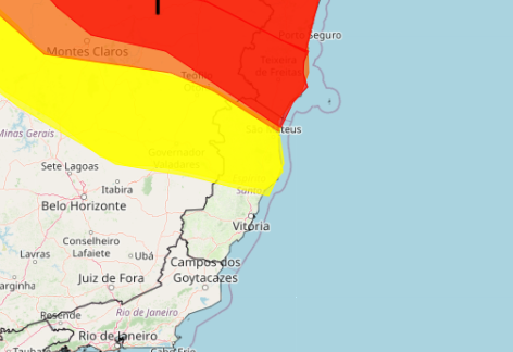 alertas de chuva no Espírito Santo