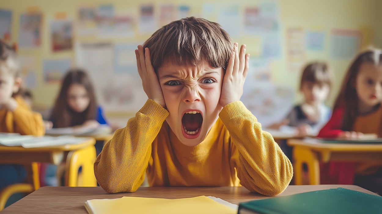 A fotomostra criança com TOD