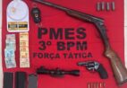 Operação apreende armas, drogas e dinheiro em área rural de Alegre