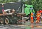 Colisão entre carretas na BR 101 deixa um morto em Rio Novo do Sul
