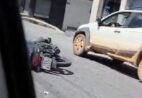 Motociclista fica ferido após acidente em Cachoeiro