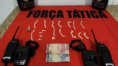 Polícia apreende crack e rádios comunicadores com suspeito em Mimoso