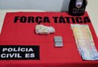 Operação policial apreende 365g de crack em Atílio Vivácqua