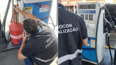 Procon flagra irregularidade em bomba e autua posto em Cachoeiro