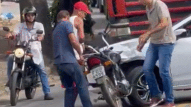 Mais um! Motociclista fica ferido em acidente na Aristides Campos