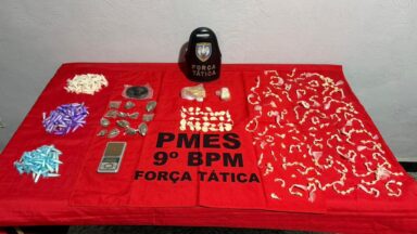 PM apreende 322 pedras de crack no “Penicão” em Cachoeiro