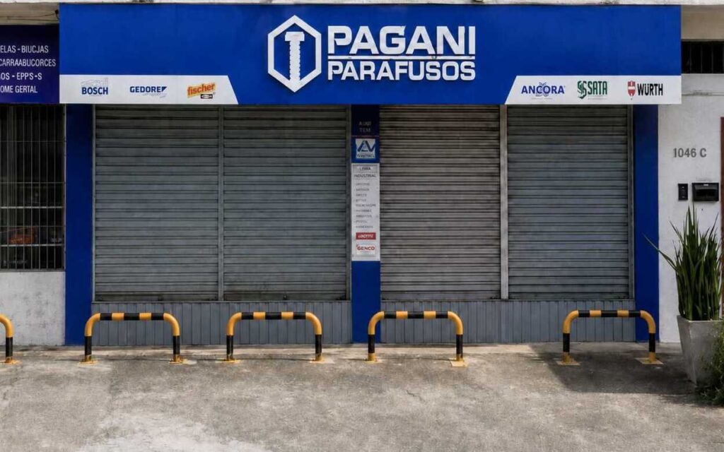 Fachada da loja Pagani Parafusos.