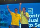 Flávio Bolsonaro, Pazolini e Magno Malta juntos no ES; evento é marcado por ausências da direita