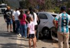 Grave acidente envolvendo carro, carreta e moto é registrado em Ibatiba