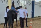 Projeto da PM usa cavalos para reabilitar crianças no Espírito Santo