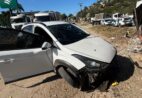 Bandido usa faca para roubar carro, bate em poste e é preso em Cachoeiro