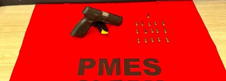pistola apreendida em Guaçuí