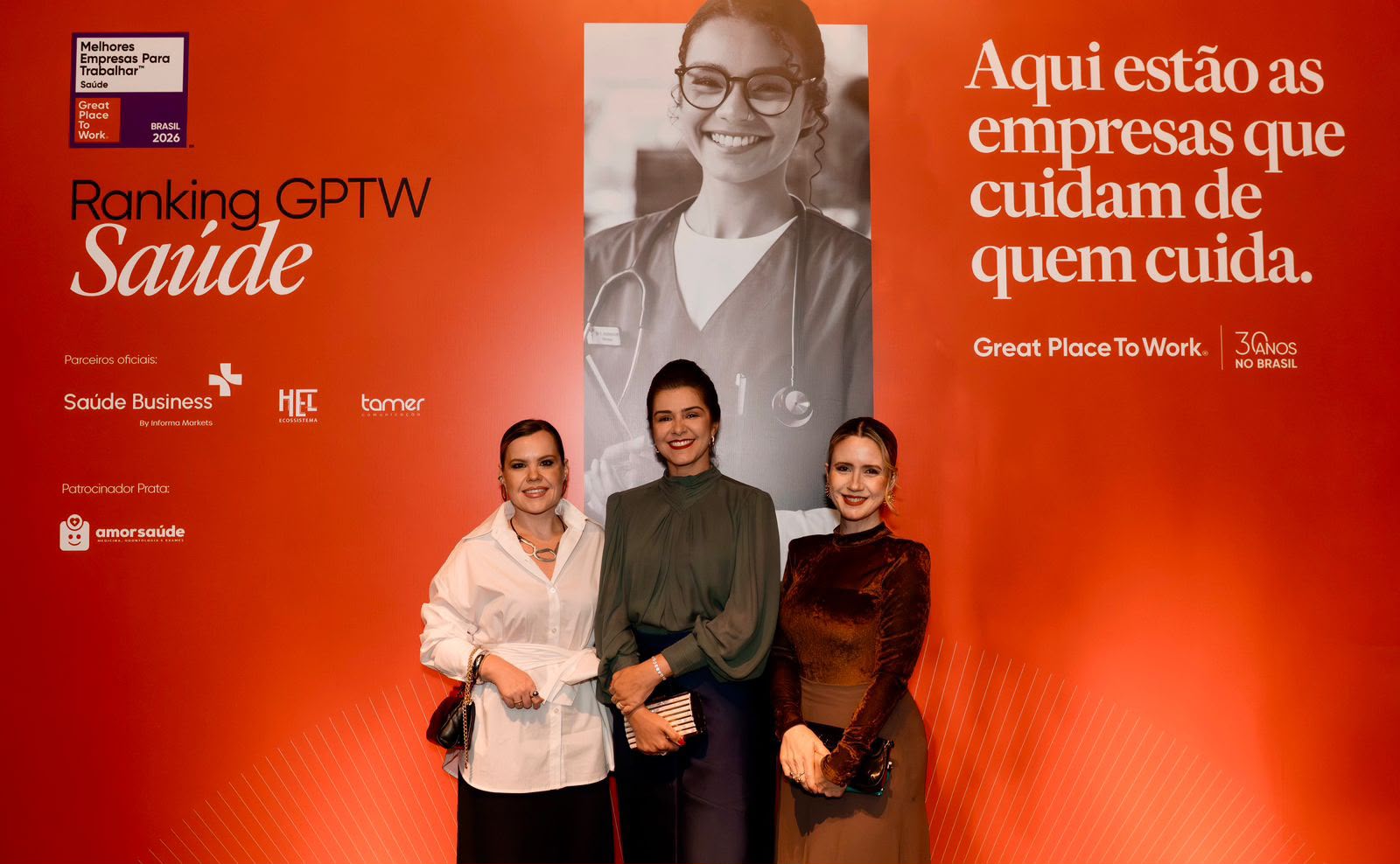 Gerente de Comunicação e Marketing da Unimed Sul Capixaba, Cassiane Altoe Dardengo Diretora vice-presidente da Unimed Sul Capixaba, Grazielle Grillo Gerente de Gestão de Pessoas e Serviços da Unimed Sul Capixaba, Diana Raposo Santos