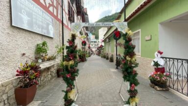 Rua das Flores encanta turistas com charme alemão e muita cor em Domingos Martins