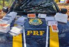 PRF apreende Iphones sem nota fiscal em mochilas dentro de ônibus no ES