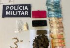 Homem é preso com drogas, dinheiro e celulares em Muniz Freire