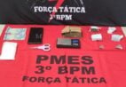 PM apreende drogas e materiais para preparo de entorpecentes em São José do Calçado