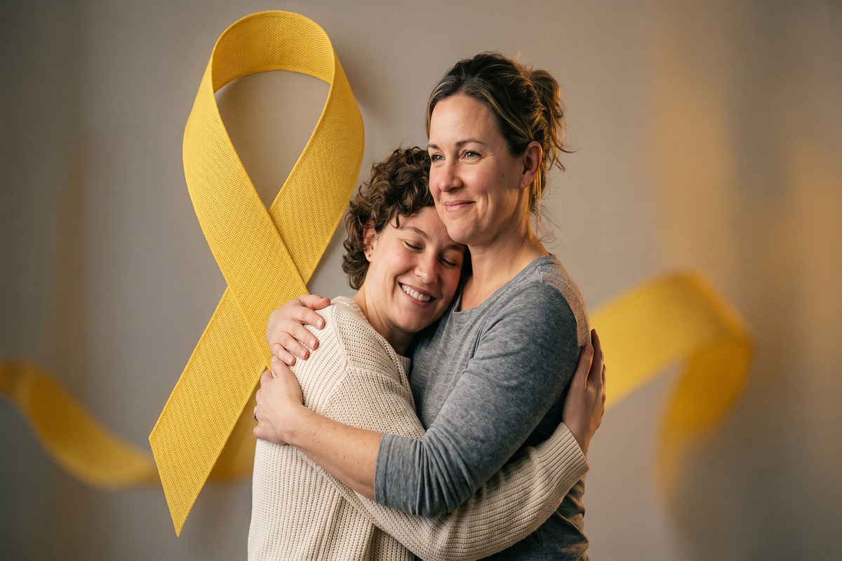 A foto alude ao setembro amarelo