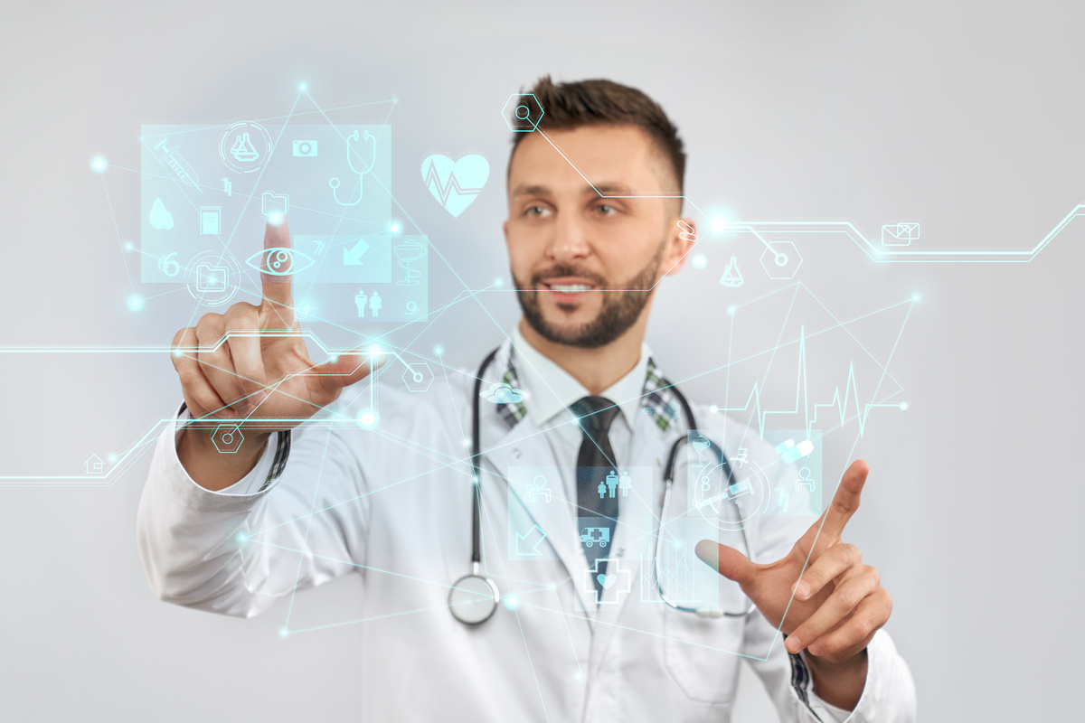 A foto mostra médico criado por IA