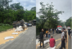 Acidente entre caminhão e moto deixa dois feridos em Castelo