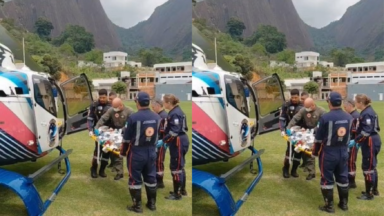 Menina de 4 anos fica gravemente ferida após queda de moto no ES