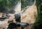 VÍDEO | Cabeça d’água impressiona visitantes em cachoeira do Domingos Martins