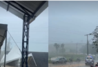 Temporal derruba tenda e causa transtornos no interior de Castelo