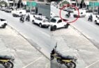 Trânsito em Cachoeiro: motociclista bate de frente com carro na Avenida Aristides Campos