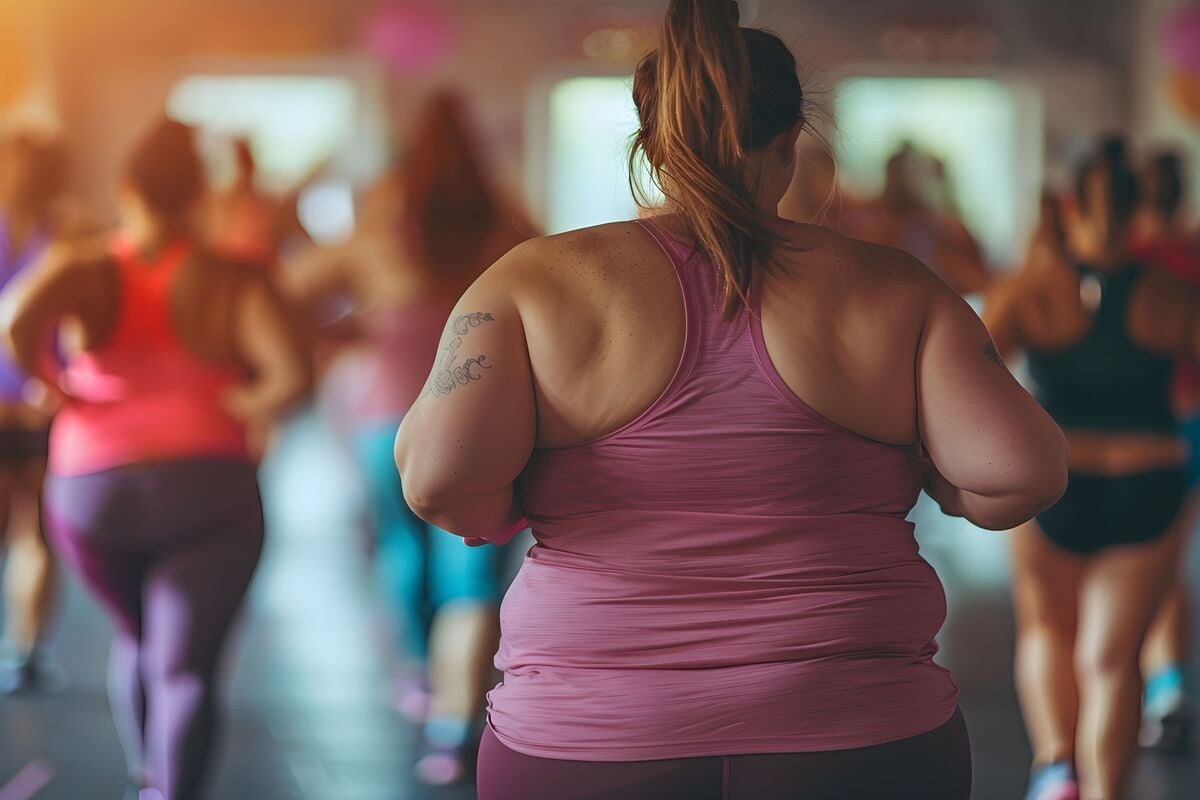 A foto alude ao problema da obesidade